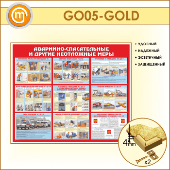 Стенд «Аварийно-спасательные и другие неотложные меры» (GO-05-GOLD)